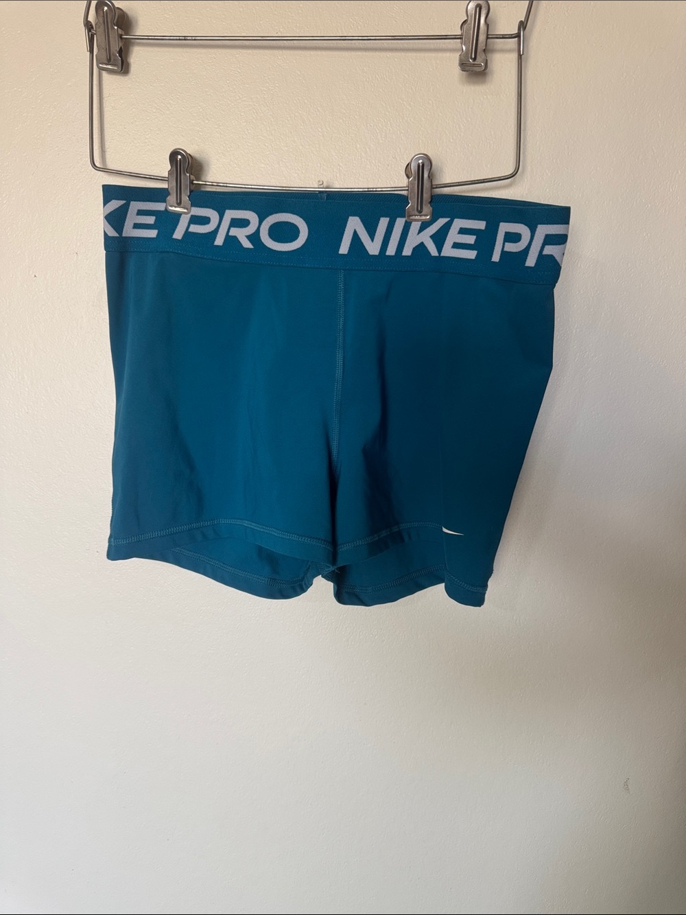 Nike Teal Athletic Compression Shorts with Branded Waistband